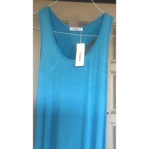 J Tomsom Maxi Dress SzL Beach/Pool T Back Aqua Brand New W Tags